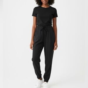 Elodie Black Women's Jogger Pants, ~26 inch inseam